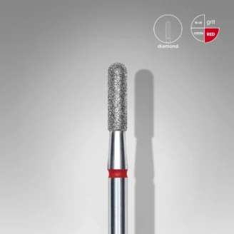 Carbide Diamond Cilindro Vermelho 8mm