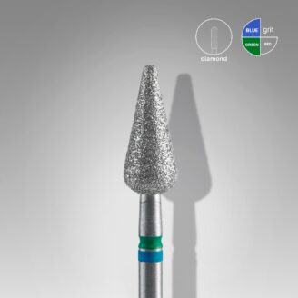 Carbide Diamond Pêra Pontiaguda Azul/Verde 5mm