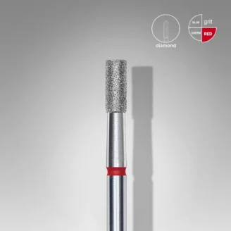 Carbide Diamond Cilindro Vermelho 2.5mm